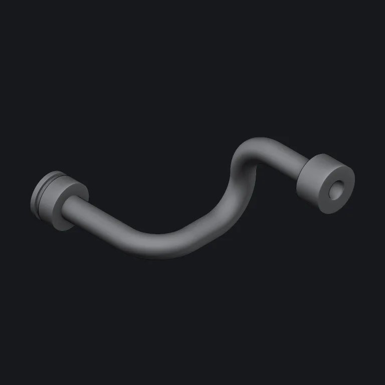 Bent hydraulic line